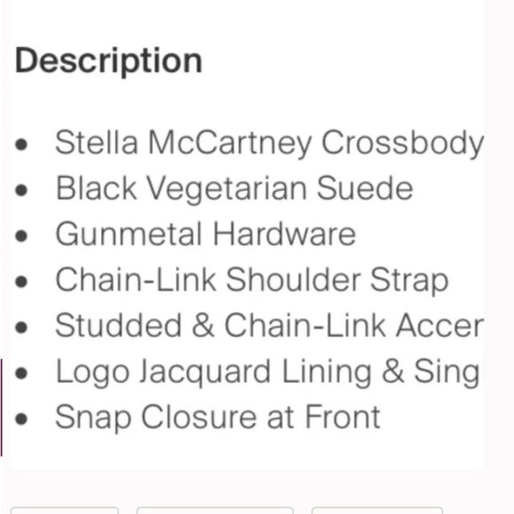 *Stella McCartney* Vegan Metallic Suede *Crstal-Studded* Mini Crossbody … - Picture 8 of 8